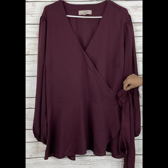 Loft Plus Wrap Top Blouse - Picture 1 of 5